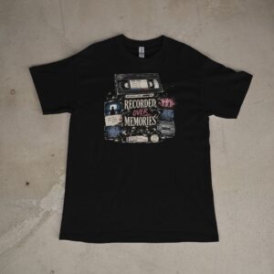 “RECORDED OVER MEMORIES” retro graphic t-shirt by Rewound — analog era design
